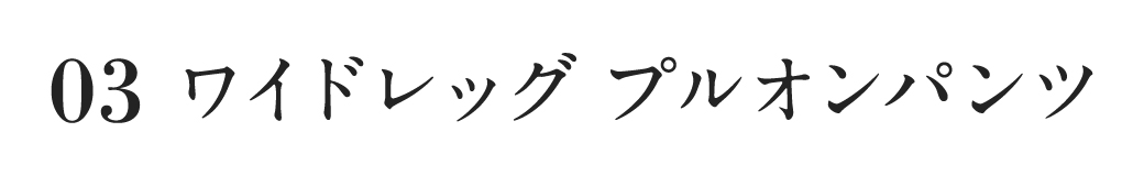 ワイドレッグプルオンパンツ