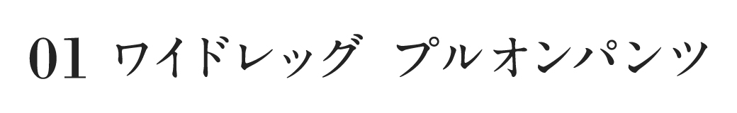 ワイドレッグプルオンパンツ