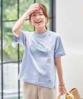 コットン フラワープリント Tシャツ