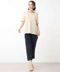 スノーコットン 鹿の子ボーダー Tシャツ【接触冷感】