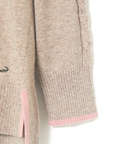 ウールブレンド 配色 ニットチュニック【手洗いOK】