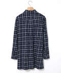 微起毛 チェック柄 チュニック【オンラインショップ限定】