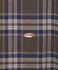 起毛チェック レギュラーカラー ブラウス