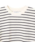 リブ切り替え ボーダー ロングTシャツ