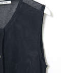 メッシュ編み  ニットベスト【手洗いOK】