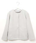 微起毛素材 ノーカラー ブルゾン