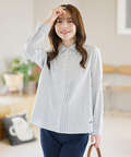 コットン タックデザイン ブラウス