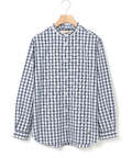 バンドカラー チェック ブラウス【オンラインショップ・一部店舗限定】