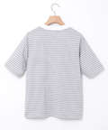 モックネック ボーダー Tシャツ