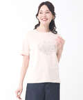 コットン フラワープリント Tシャツ