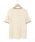 スノーコットン 鹿の子ボーダー Tシャツ【接触冷感】