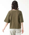 袖刺繍 天竺 カットソー