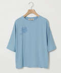 フラワープリント 天竺 Tシャツ