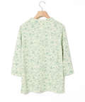 花柄プリント 七分袖 Tシャツ