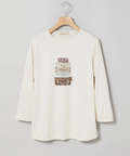 トランク柄プリント 七分袖 Tシャツ
