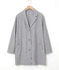 リネンブレンド ロング ジャケット
