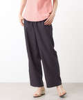 リネンブレンド セミワイド パンツ