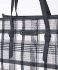チェック柄 スクエア トートバック