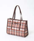 チェック柄 スクエア トートバック