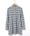 微起毛 チェック柄 チュニック【オンラインショップ限定】