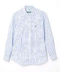 サッカー ストライプ ボタンダウン シャツ 【日本製生地】【接触冷感】