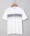 ボーダー柄 ロゴ プリントTシャツ