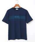 ボーダー柄 ロゴ プリントTシャツ