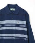パネルボーダー 長袖ポロシャツ【日本製生地】