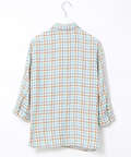 ダブルガーゼ チェック柄 ブラウス