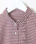 ラウンドカラー ギンガムチェック柄 ブラウス