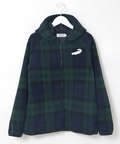 チェック柄 フリース パーカ【洗濯機洗いOK】