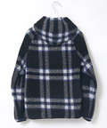 チェック柄 フリース パーカ【洗濯機洗いOK】