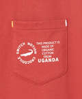 クルーネック プリント Tシャツ【ウガンダオーガニックコットン】