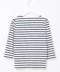スノーコットン ボーダー 七分袖Tシャツ【接触冷感】