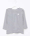 スノーコットン ボーダー 七分袖Tシャツ【接触冷感】
