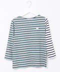 スノーコットン ボーダー 七分袖Tシャツ【接触冷感】