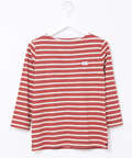 スノーコットン ボーダー 七分袖Tシャツ【接触冷感】