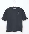 天竺 ロゴテープ 5分袖 Tシャツ【吸汗速乾】