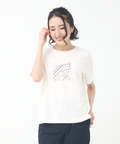 マップ柄 サイドスリット Tシャツ【吸汗速乾】