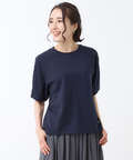 プレーティング天竺 パフスリーブ Tシャツ【接触冷感】