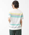 スノーコットン 天竺 パネルボーダー Tシャツ【接触冷感】