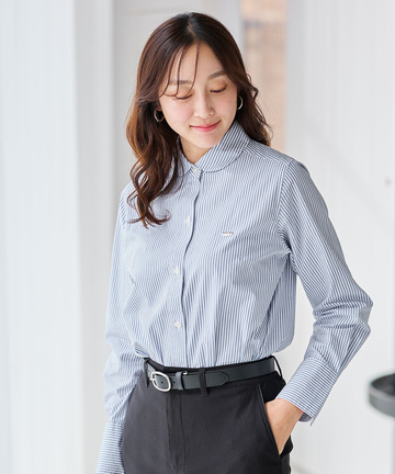 ローン ストライプ ブラウス