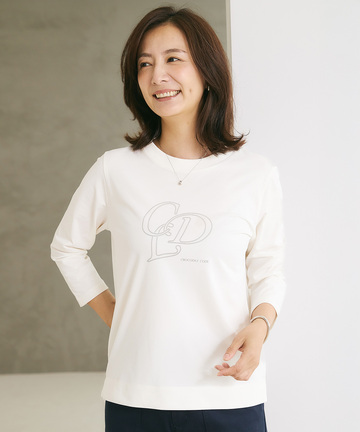 チェーンデザイン ロゴプリント Tシャツ