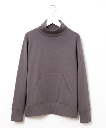 裏起毛 ポケット付き ハイネックカットソー