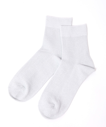 ラメ混 リブ ソックス