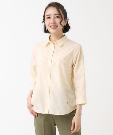 ノンアイロン ストライプ ブラウス【シワになりにくい】
