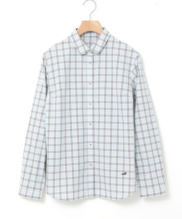 丸襟 チェック柄 ブラウス【オンラインショップ・一部店舗限定】