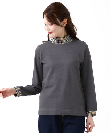 クロコダイルタータンジャカード チェック カットソー