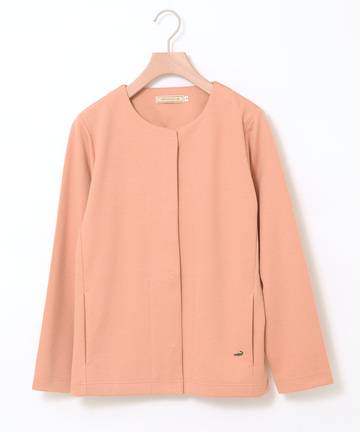 ツイル調 ノーカラー ジャケット