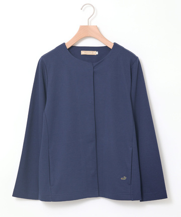 ツイル調 ノーカラー ジャケット